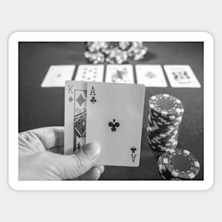 Texas Holdem poker starting hand Sticker